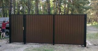 Купить распашные ворота из профнастила Благовещенск, цена от 2791 руб.